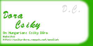 dora csiky business card